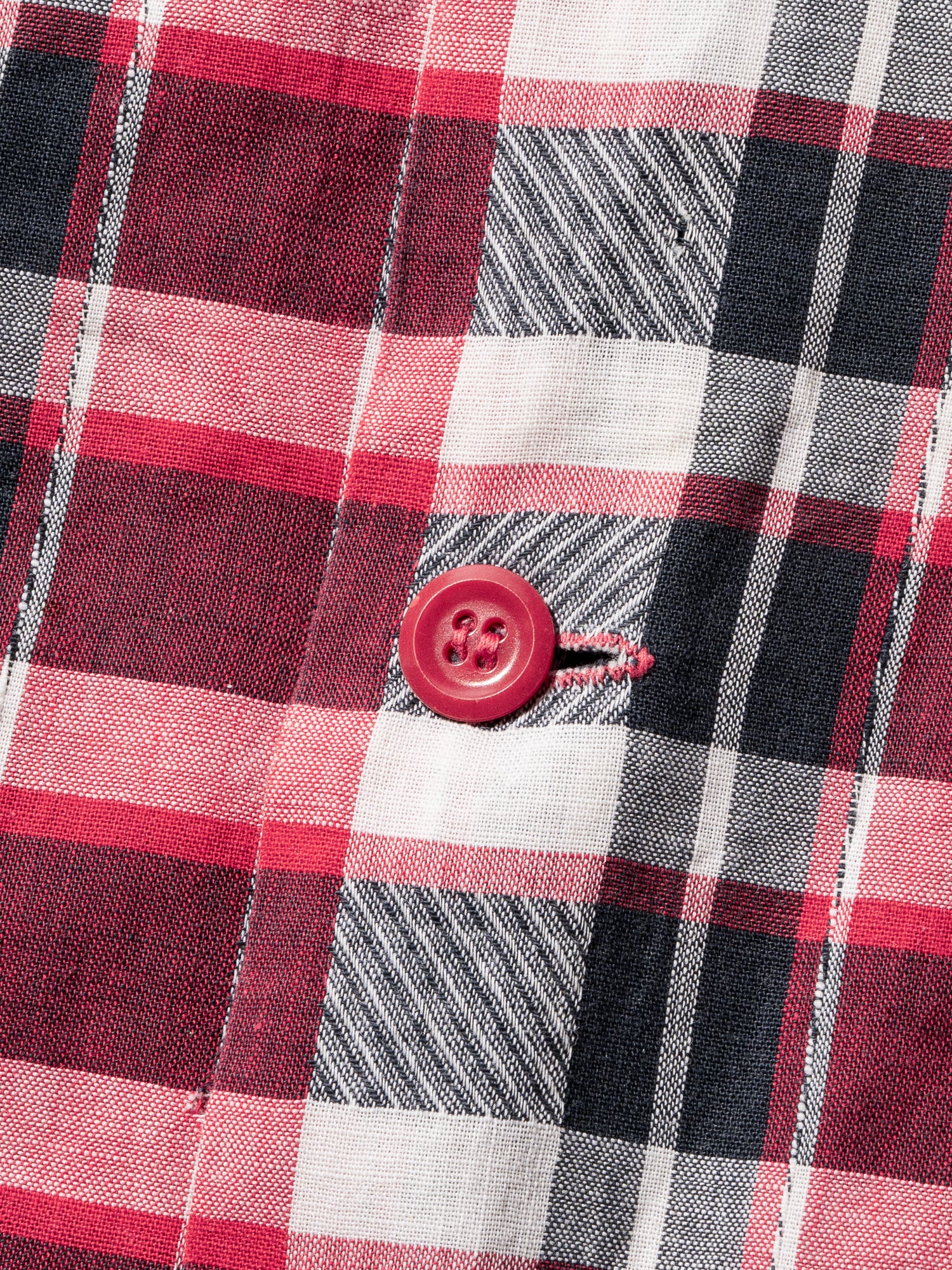 NorMo Vintage / 50's  60's RED CHECK OPEN COLLAR SHIRTS