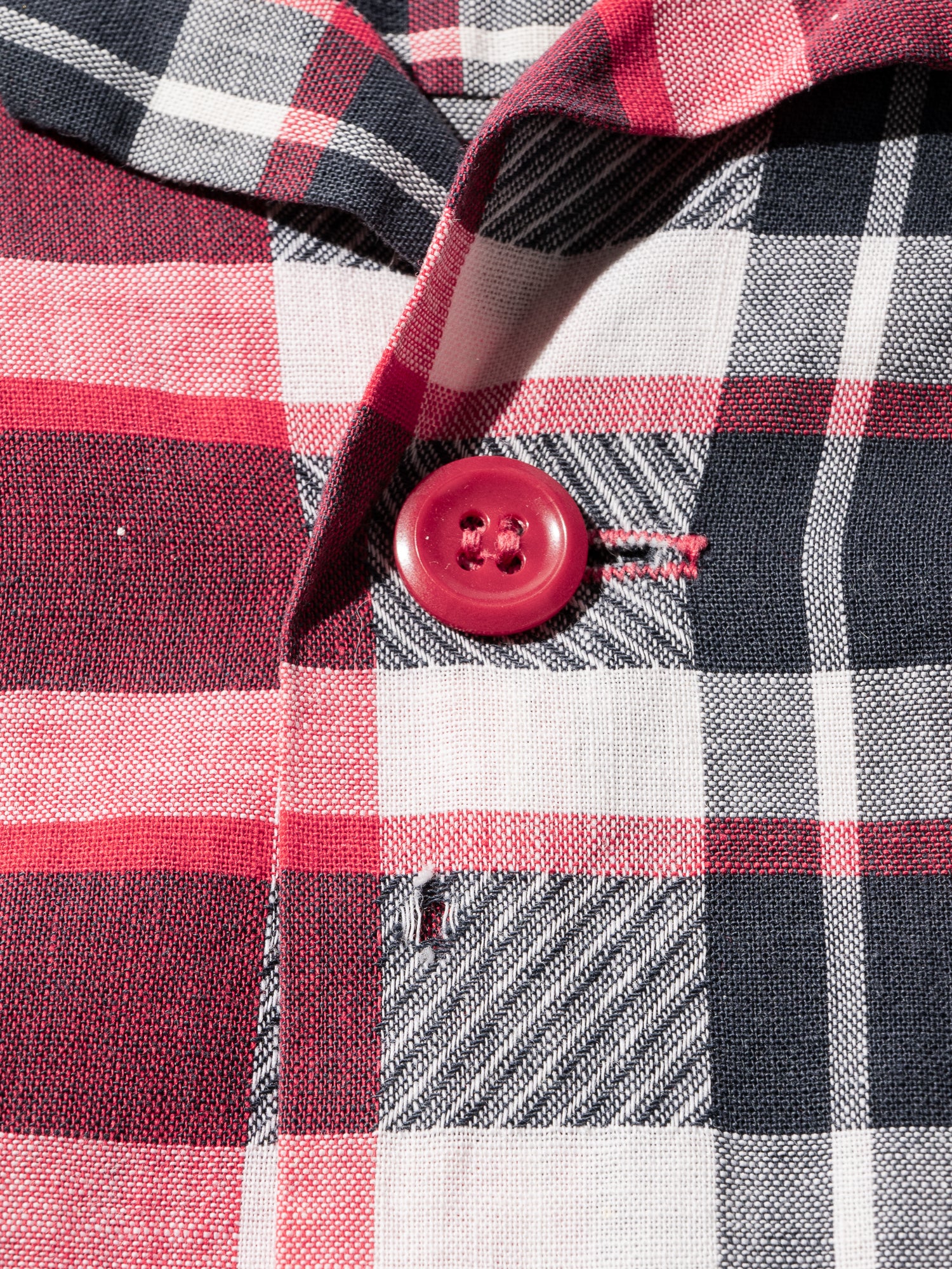 NorMo Vintage / 50's  60's RED CHECK OPEN COLLAR SHIRTS