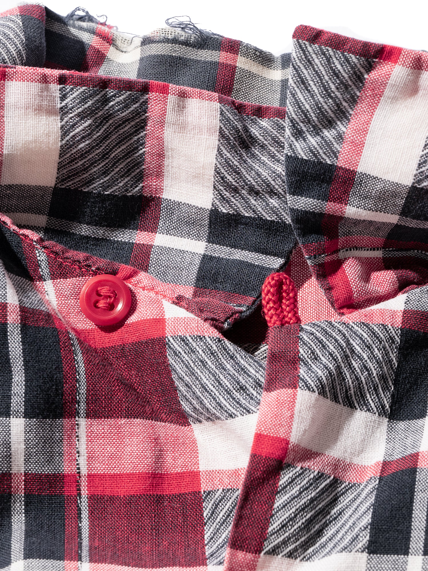 NorMo Vintage / 50's  60's RED CHECK OPEN COLLAR SHIRTS