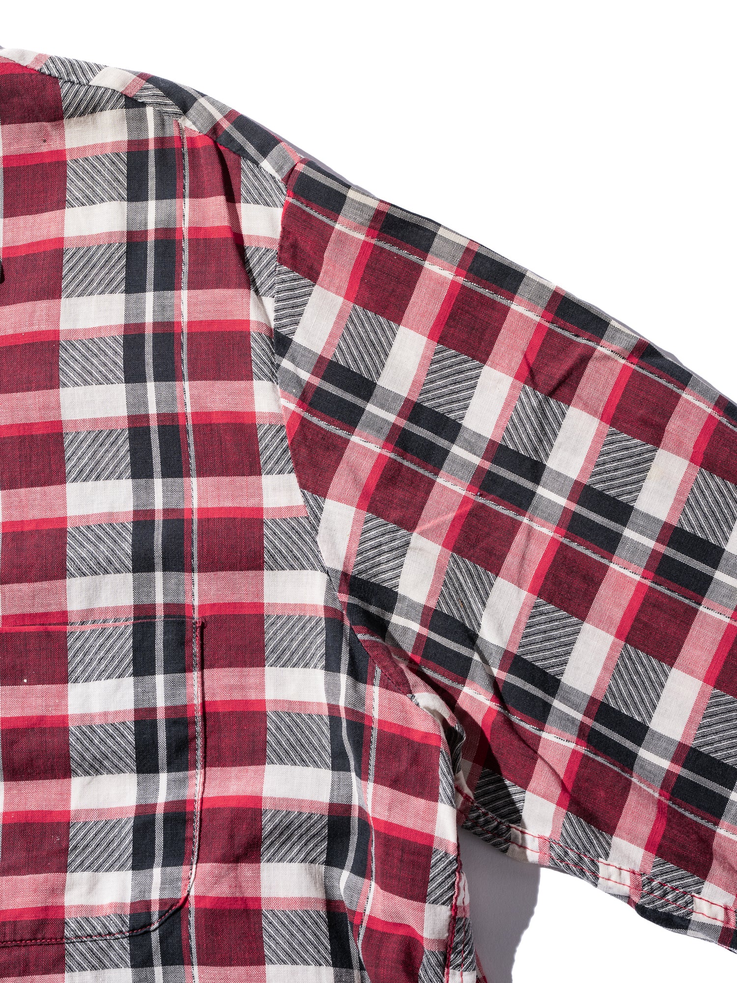 NorMo Vintage / 50's  60's RED CHECK OPEN COLLAR SHIRTS