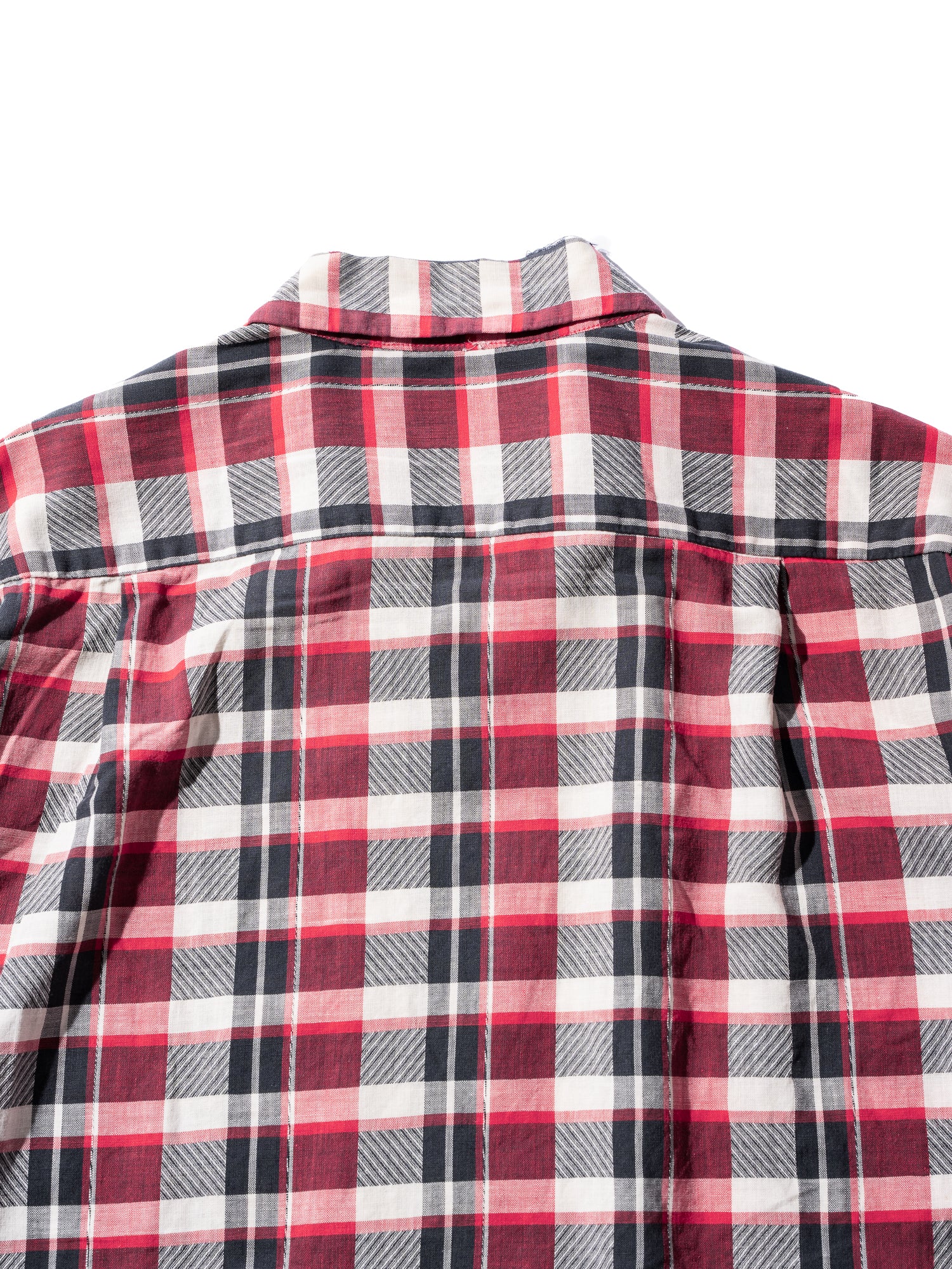 NorMo Vintage / 50's  60's RED CHECK OPEN COLLAR SHIRTS