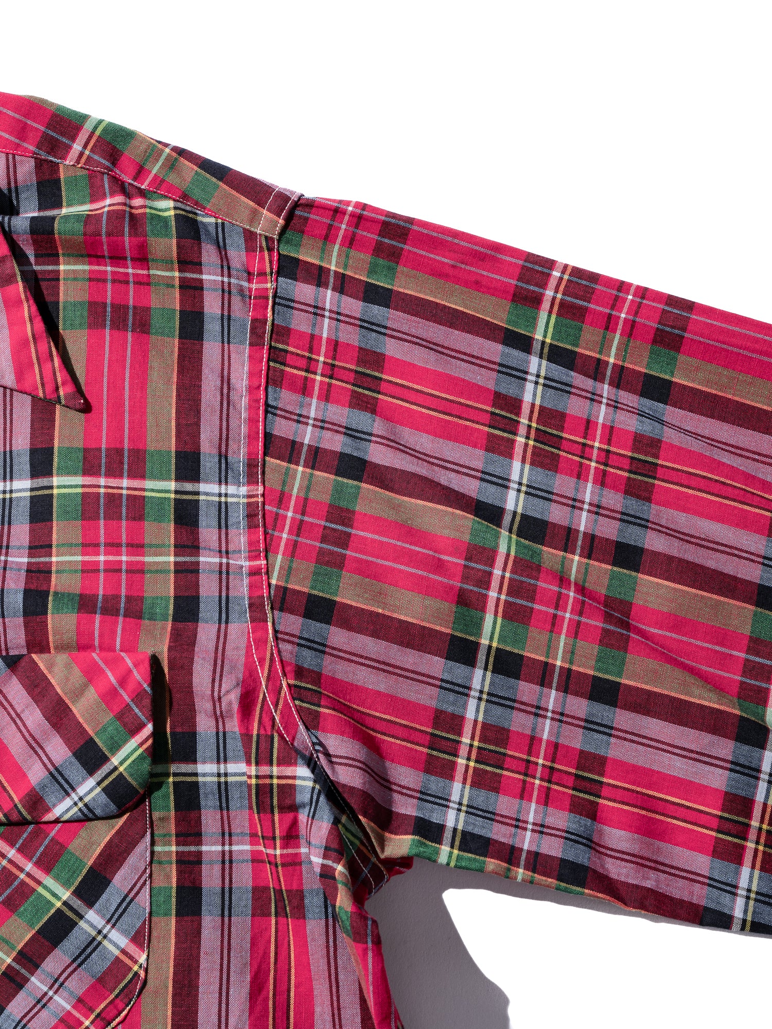 NorMo Vintage / 60's  70's "H BAR C" RED CHECK OPEN COLLAR SHIRTS