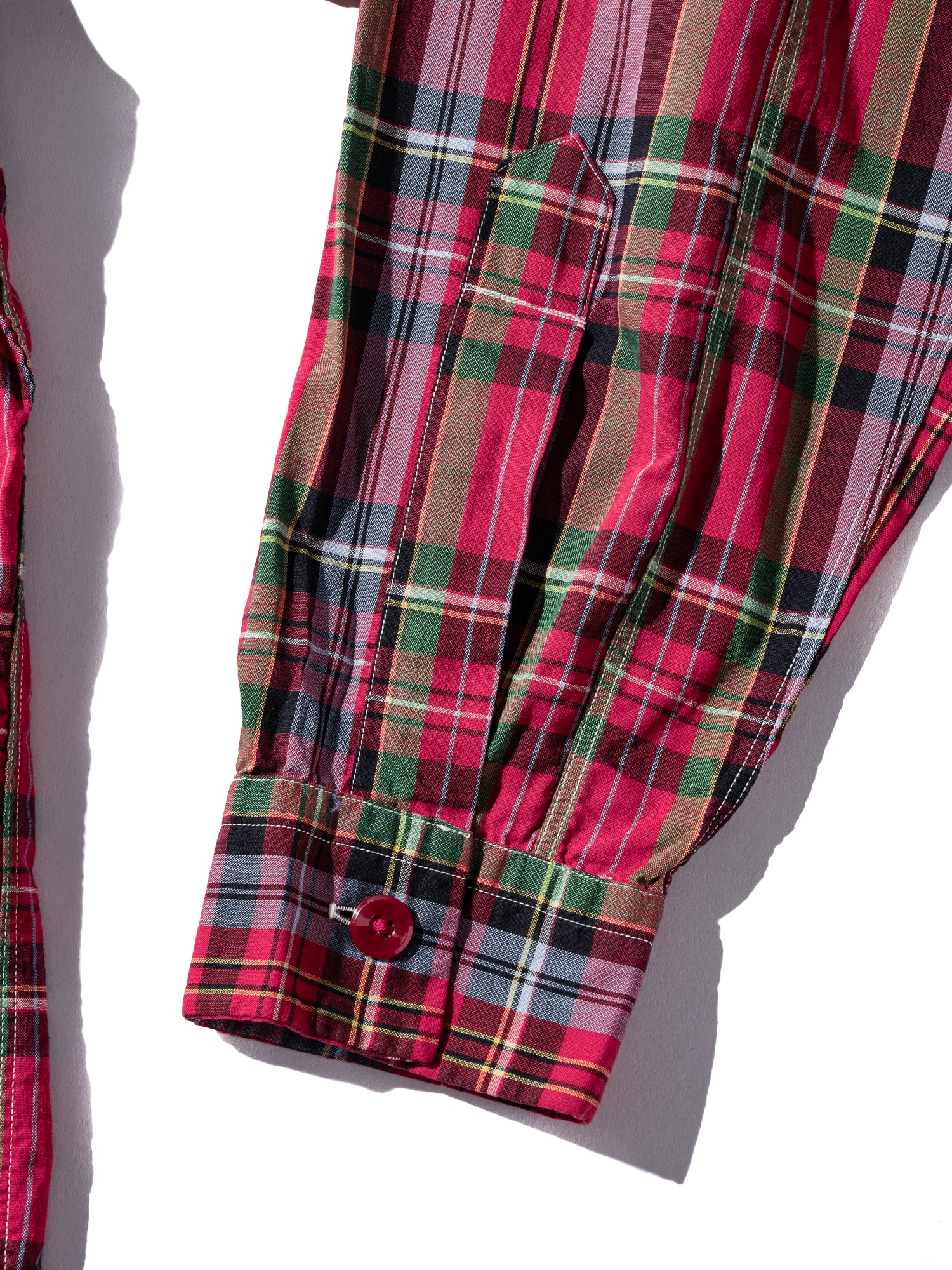 NorMo Vintage / 60's  70's "H BAR C" RED CHECK OPEN COLLAR SHIRTS