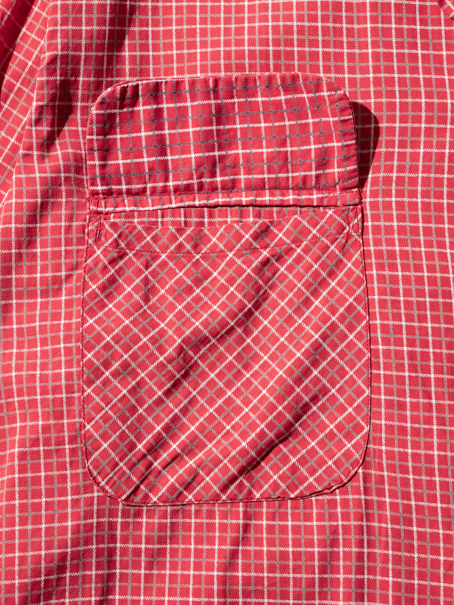 NorMo Vintage / 50's  60's "TOWNCRAFT" RED CHECK OPEN COLLAR SHIRTS SIZE XL