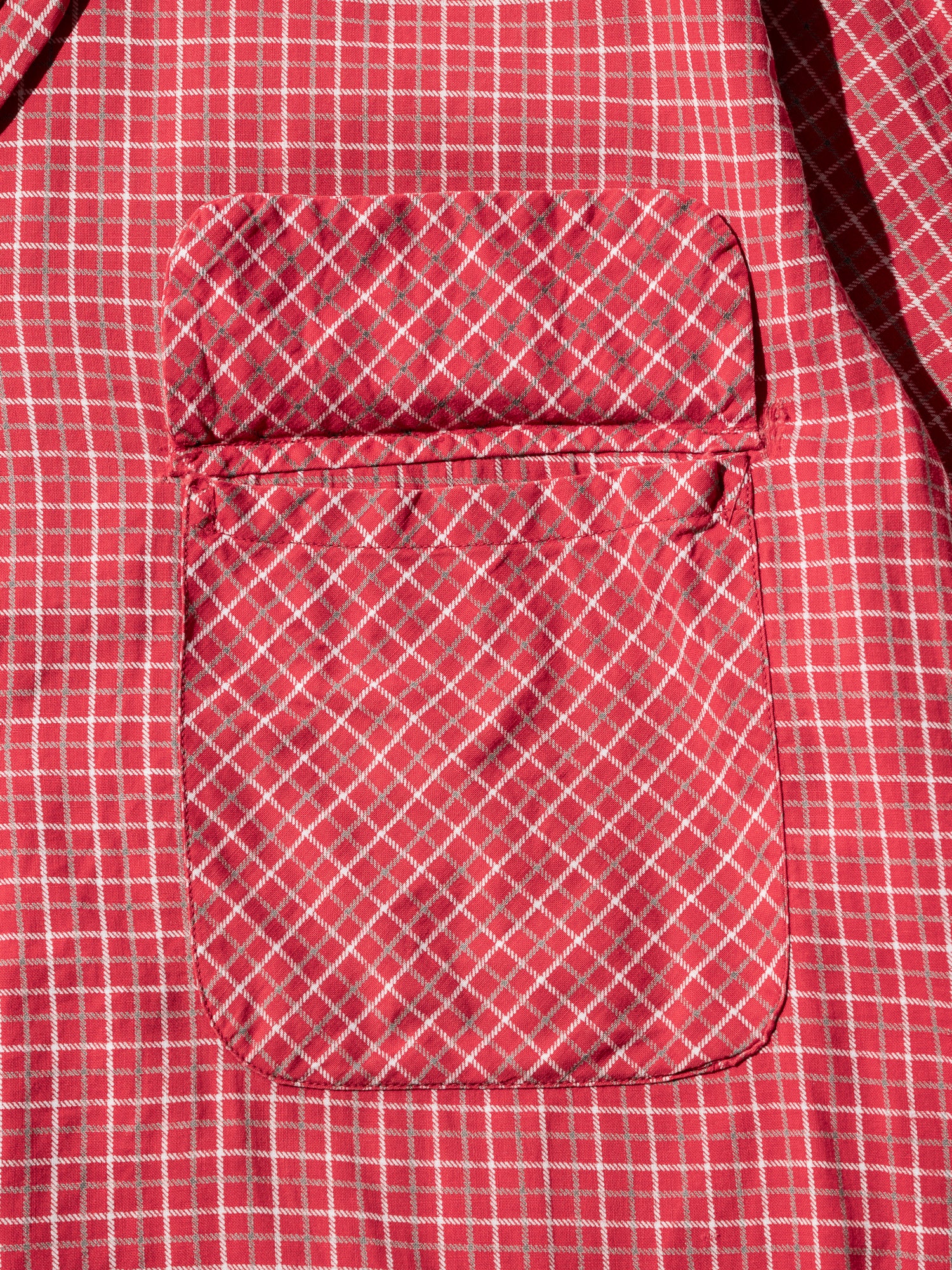 NorMo Vintage / 50's  60's "TOWNCRAFT" RED CHECK OPEN COLLAR SHIRTS SIZE XL