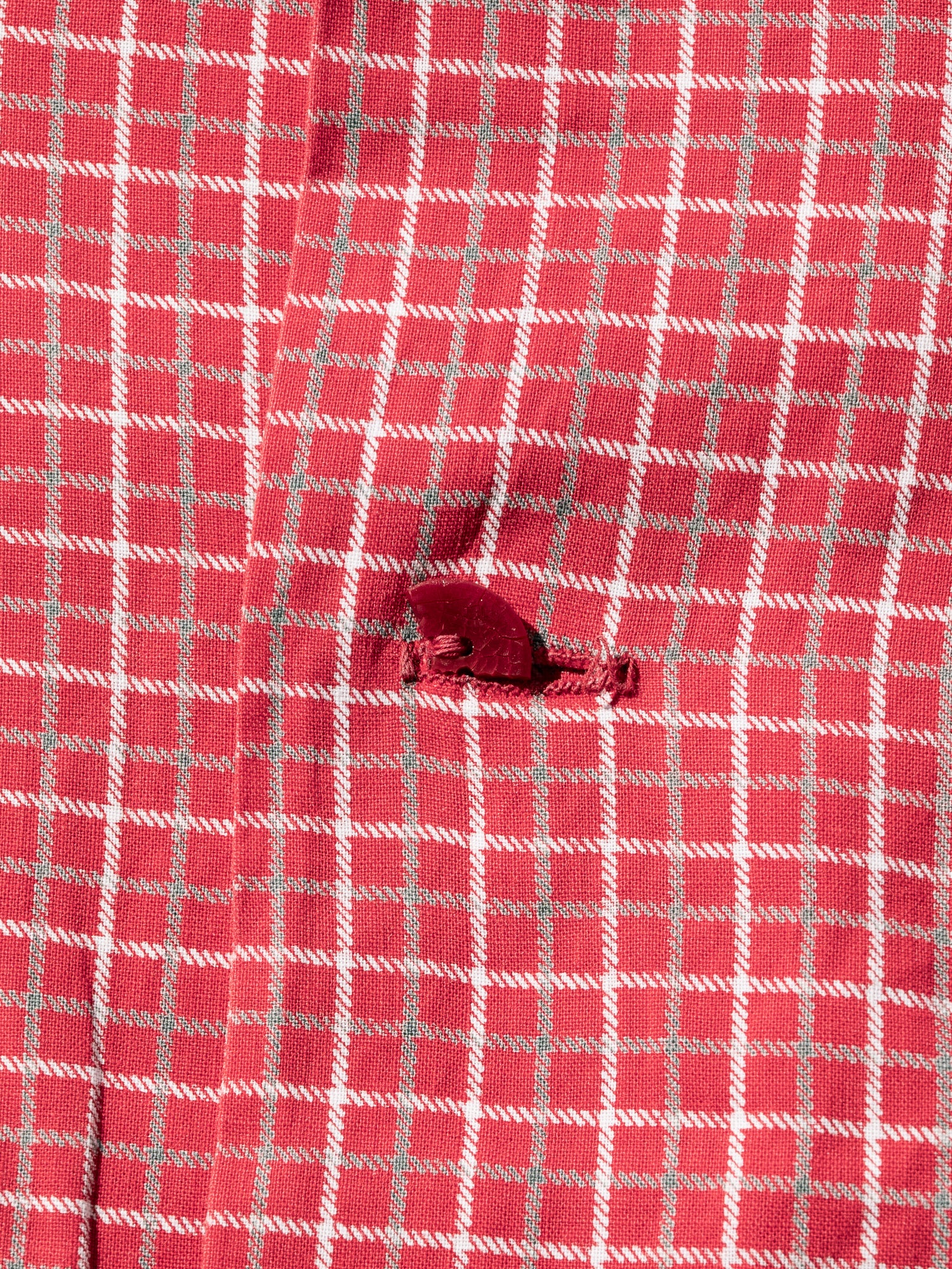 NorMo Vintage / 50's  60's "TOWNCRAFT" RED CHECK OPEN COLLAR SHIRTS SIZE XL