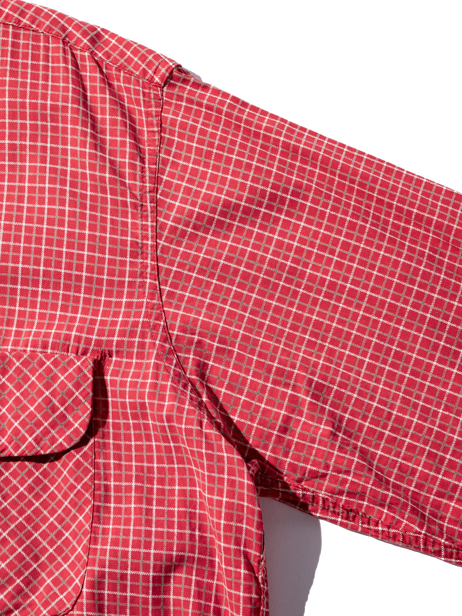 NorMo Vintage / 50's  60's "TOWNCRAFT" RED CHECK OPEN COLLAR SHIRTS SIZE XL