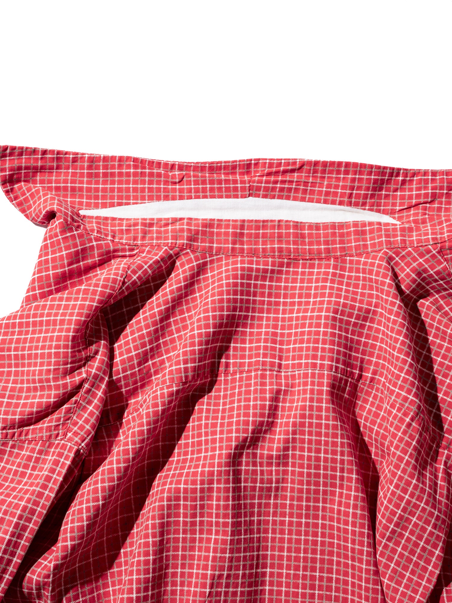 NorMo Vintage / 50's  60's "TOWNCRAFT" RED CHECK OPEN COLLAR SHIRTS SIZE XL