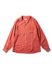 NorMo Vintage / 50's  60's "PILGRIM" RED OPEN COLLAR RAYON SHIRTS SIZE XL