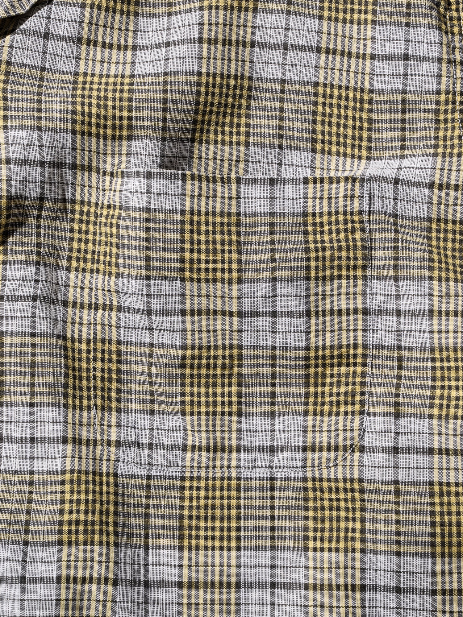 NorMo Vintage / 50's  60's "IVY LEAGUE FASHONED" YELLOW CHECK BD SHIRTS SIZE L SANFORIZED