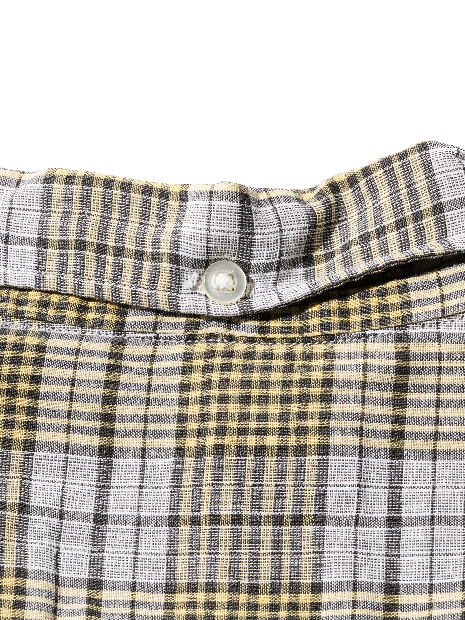 NorMo Vintage / 50's  60's "IVY LEAGUE FASHONED" YELLOW CHECK BD SHIRTS SIZE L SANFORIZED