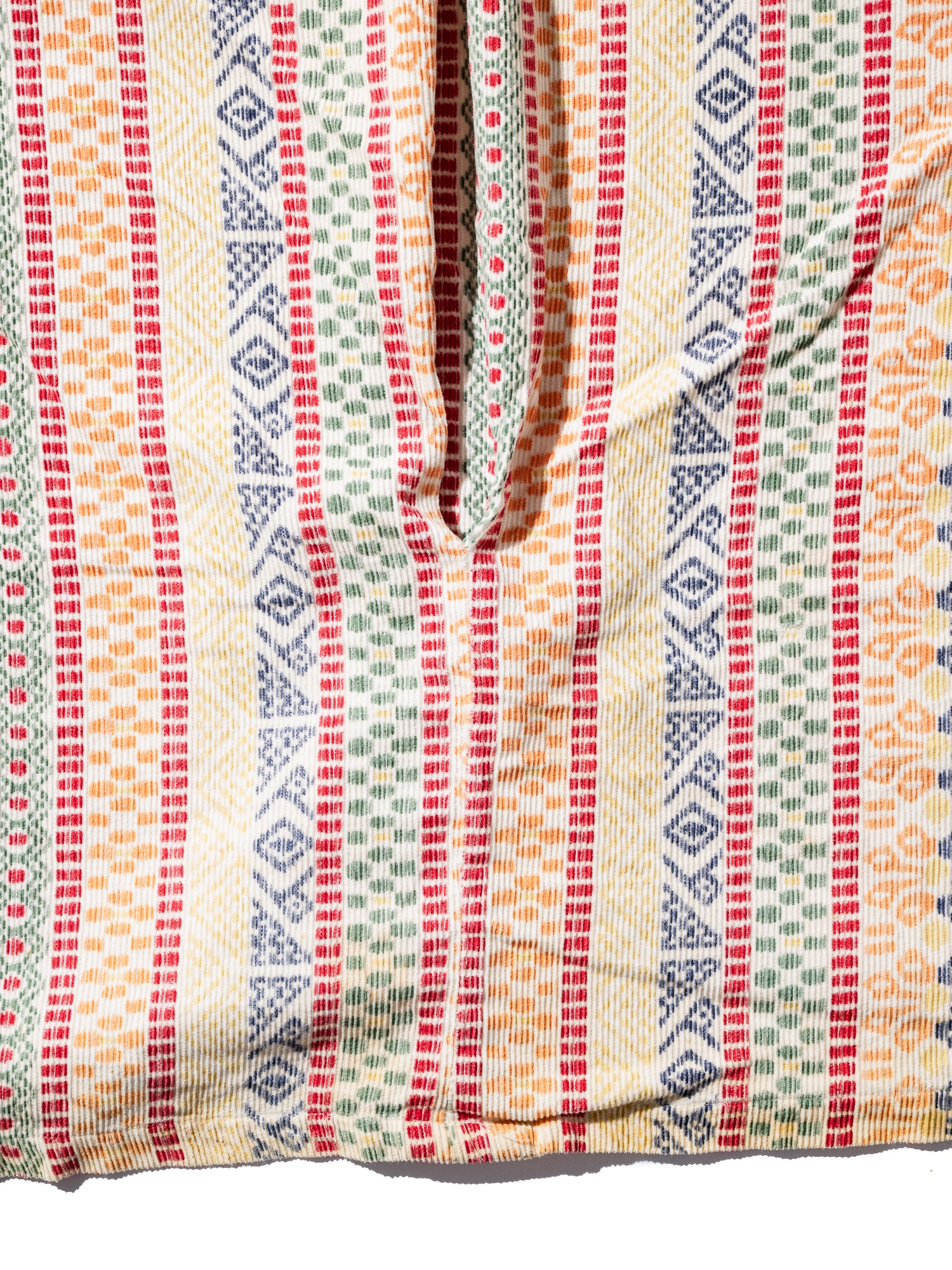 NorMo Vintage / 60's  70's "CONTOURED SILHOUETTE" PATTARN PRINT CORDUROY SIZE M
