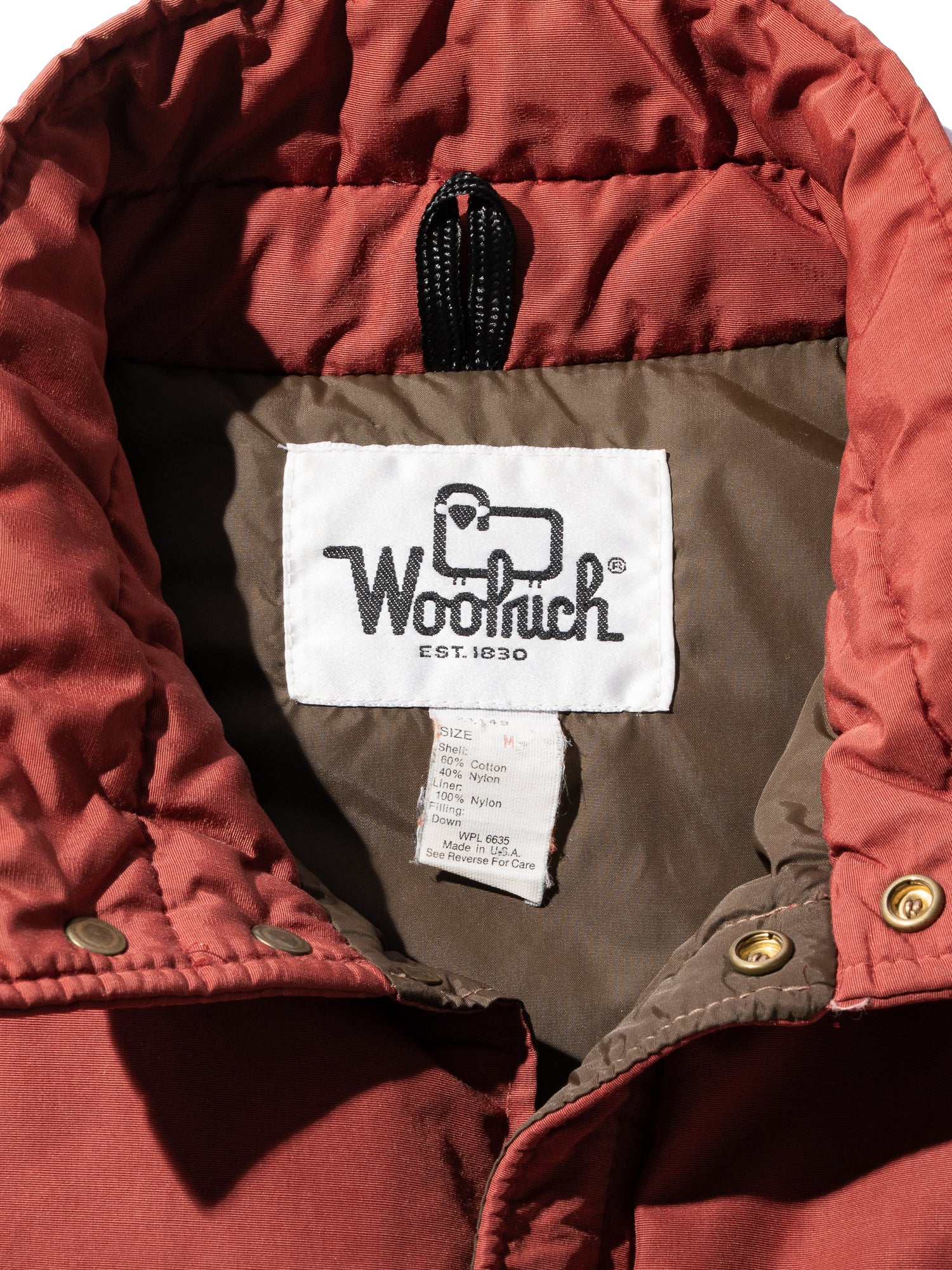 NorMo Vintage / 60's 70's "WOOL RICH" DOWN VEST ORG SIZE M T/C 60/40CLOTH OLD OUTDOOR