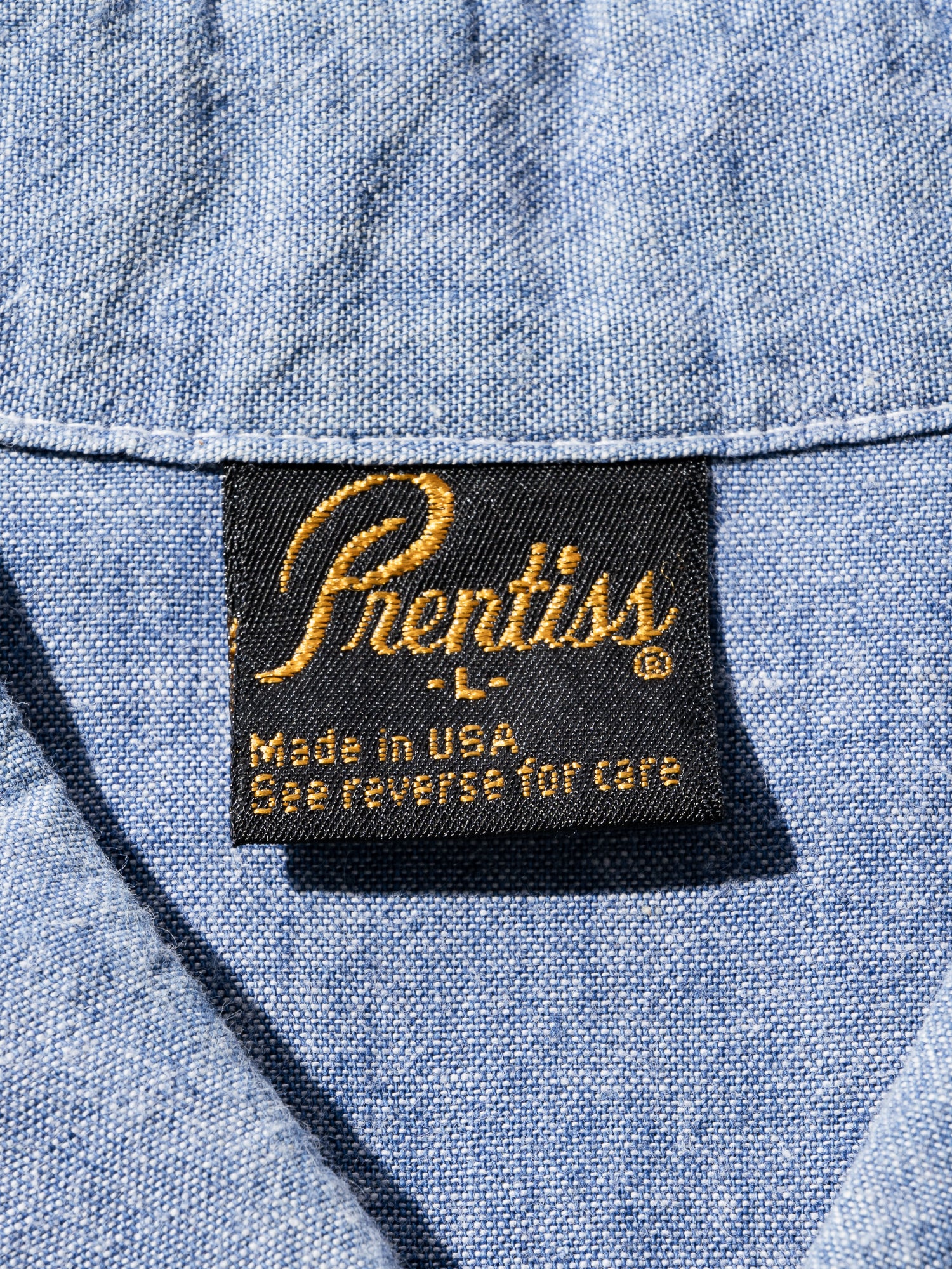 NorMo Vintage / PRENTIS CHAMBRAY WORK SHIR SIZE L MADE IN USA