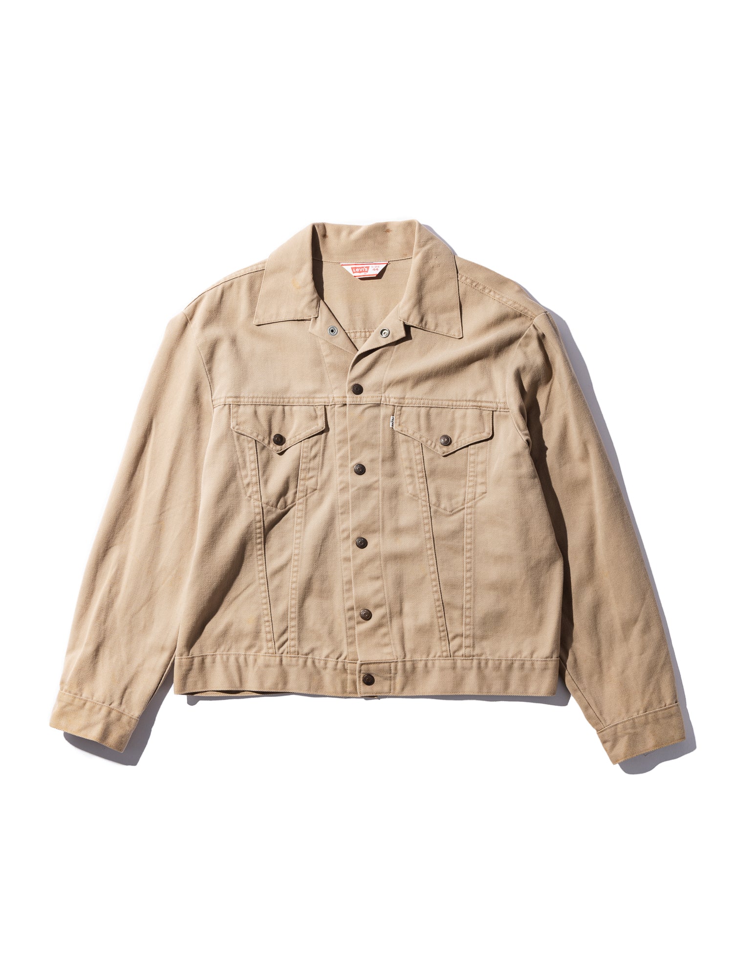 NorMo Vintage / 70's "LIEVI'S" TWILL JK BEG SIZE 44 シロTAB スモール"e"