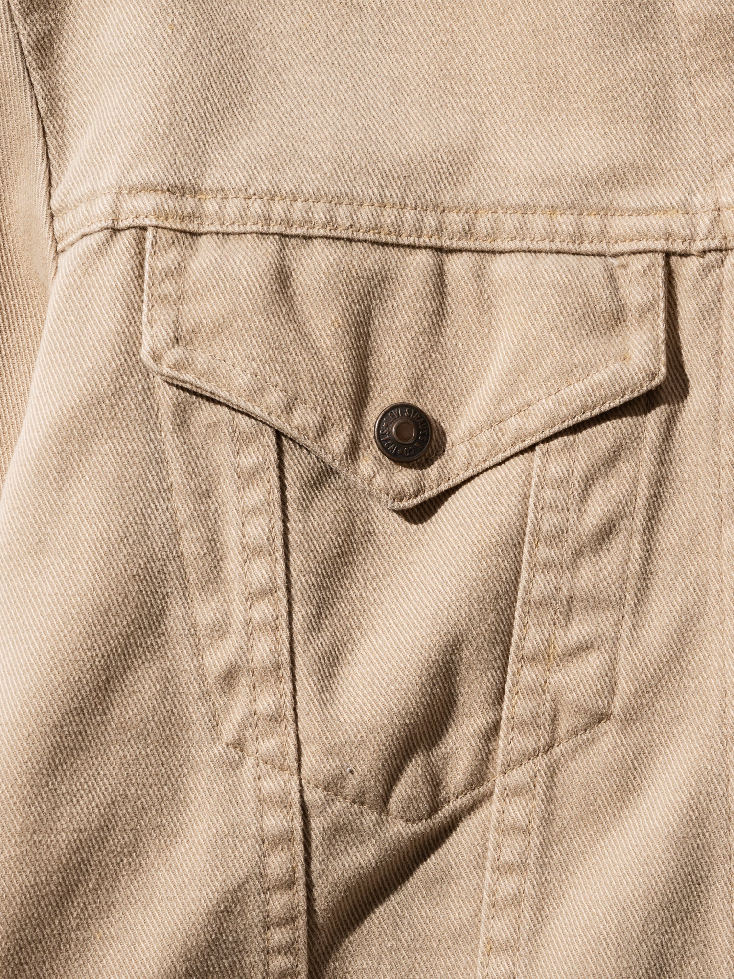 NorMo Vintage / 70's "LIEVI'S" TWILL JK BEG SIZE 44 シロTAB スモール"e"