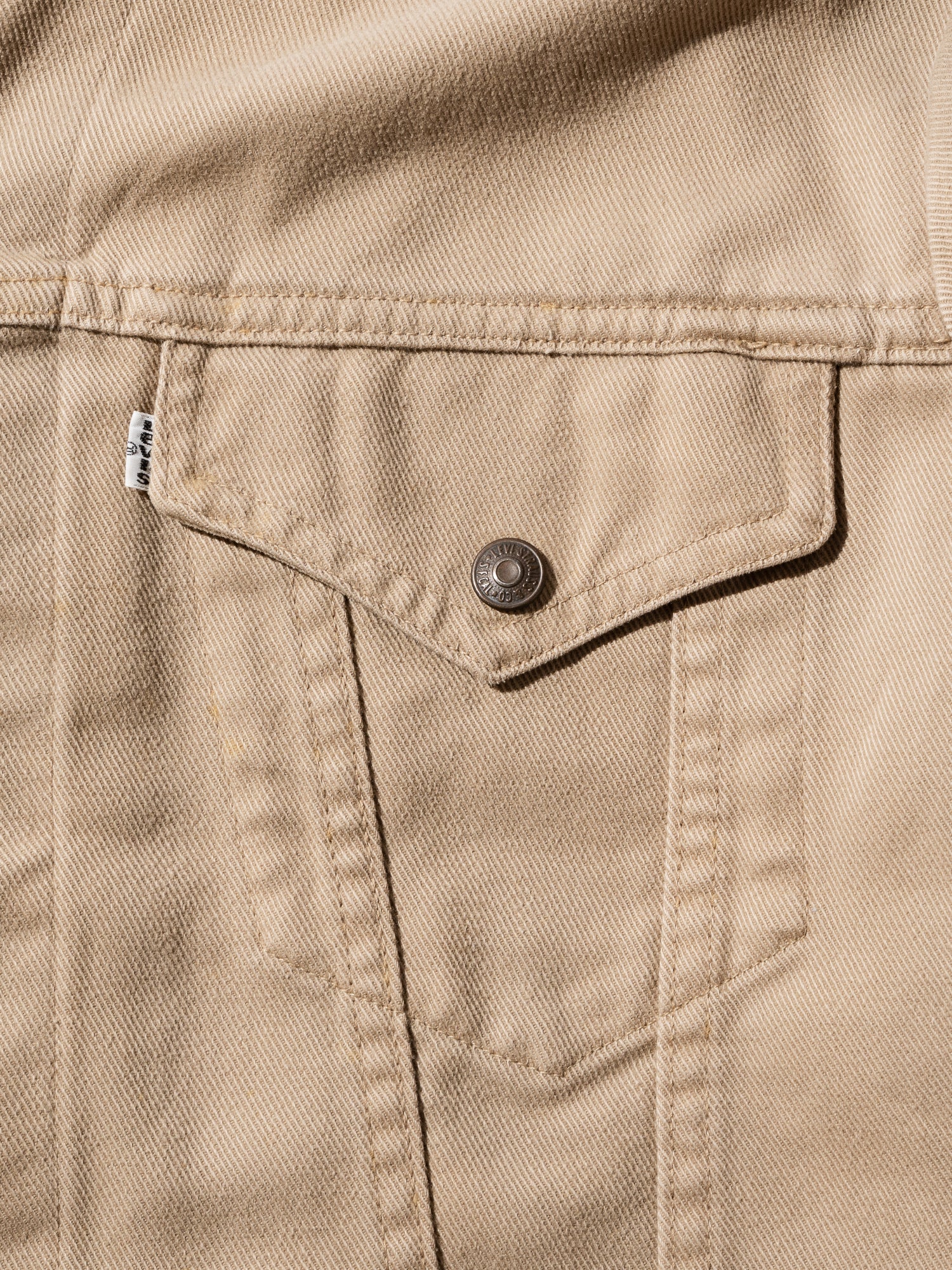 NorMo Vintage / 70's "LIEVI'S" TWILL JK BEG SIZE 44 シロTAB スモール"e"
