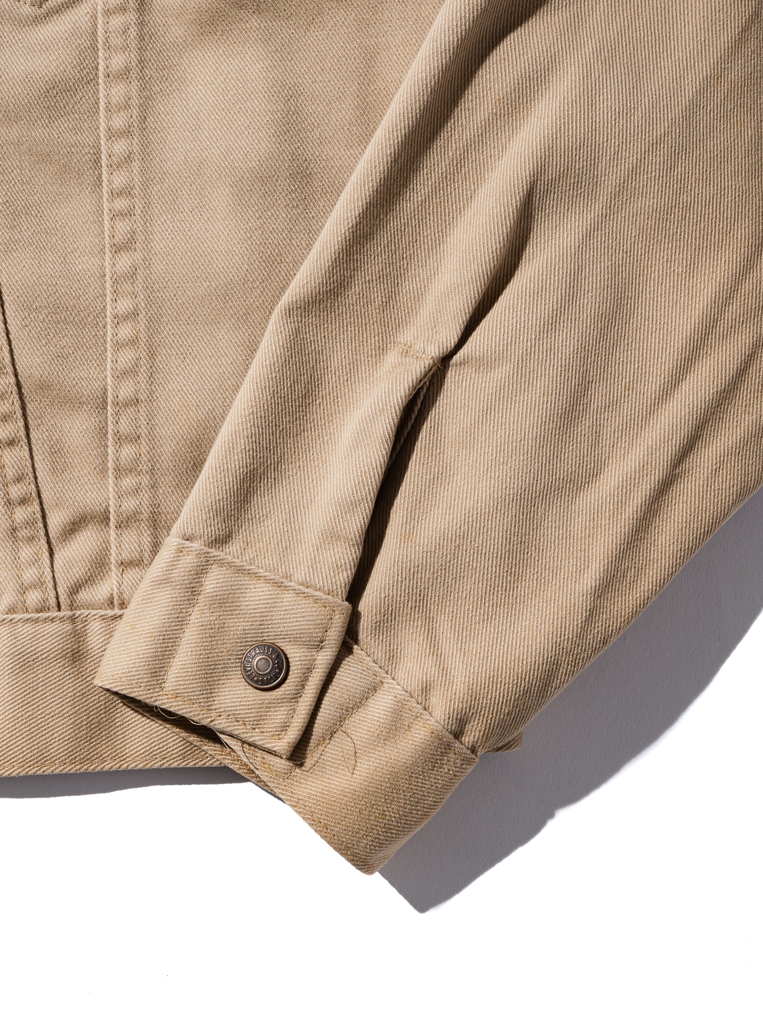 NorMo Vintage / 70's "LIEVI'S" TWILL JK BEG SIZE 44 シロTAB スモール"e"