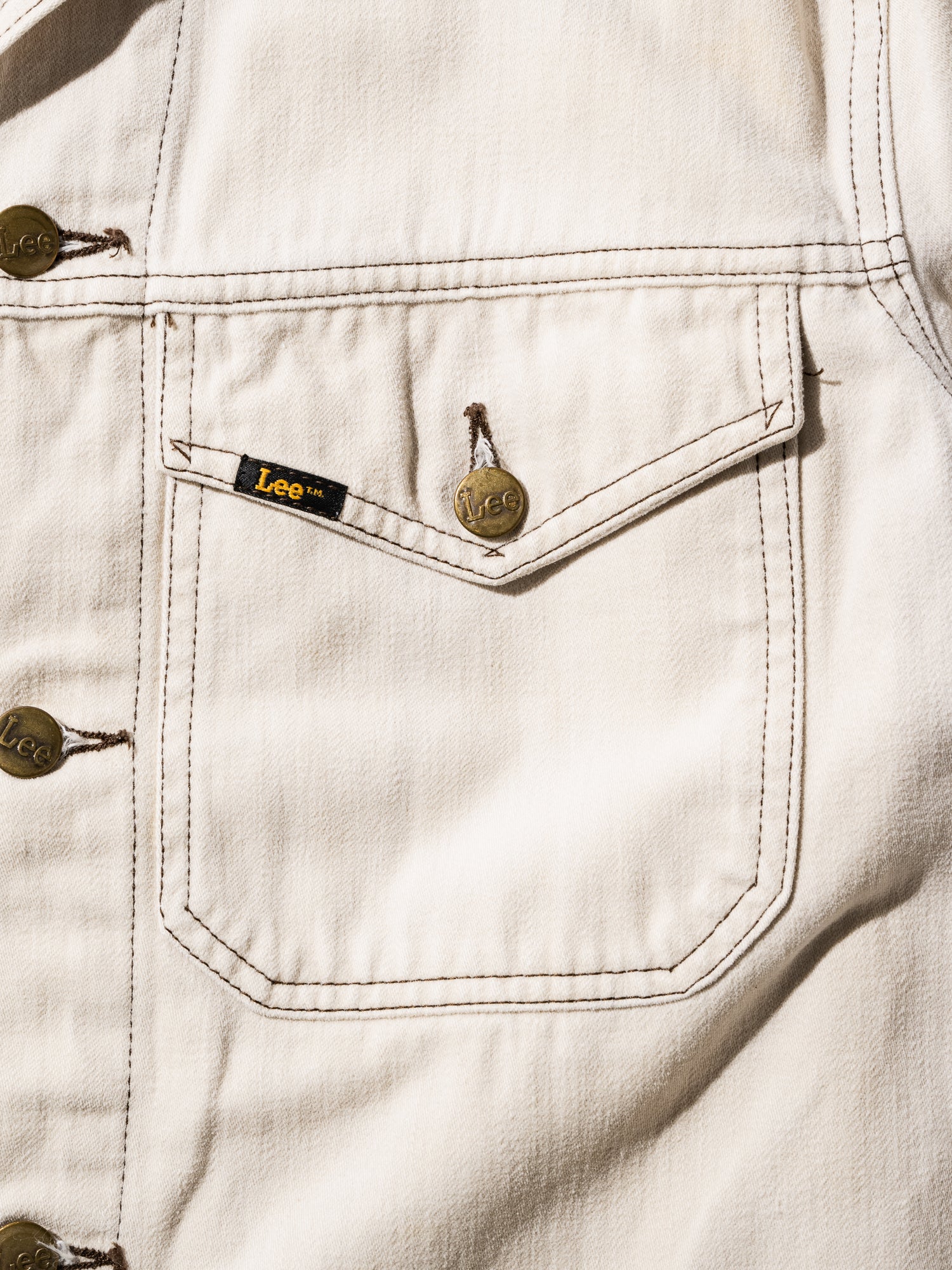 NorMo Vintage / 70's "LEE" PEACHSKIN JK BEG SIZE L-R MADE INUSA