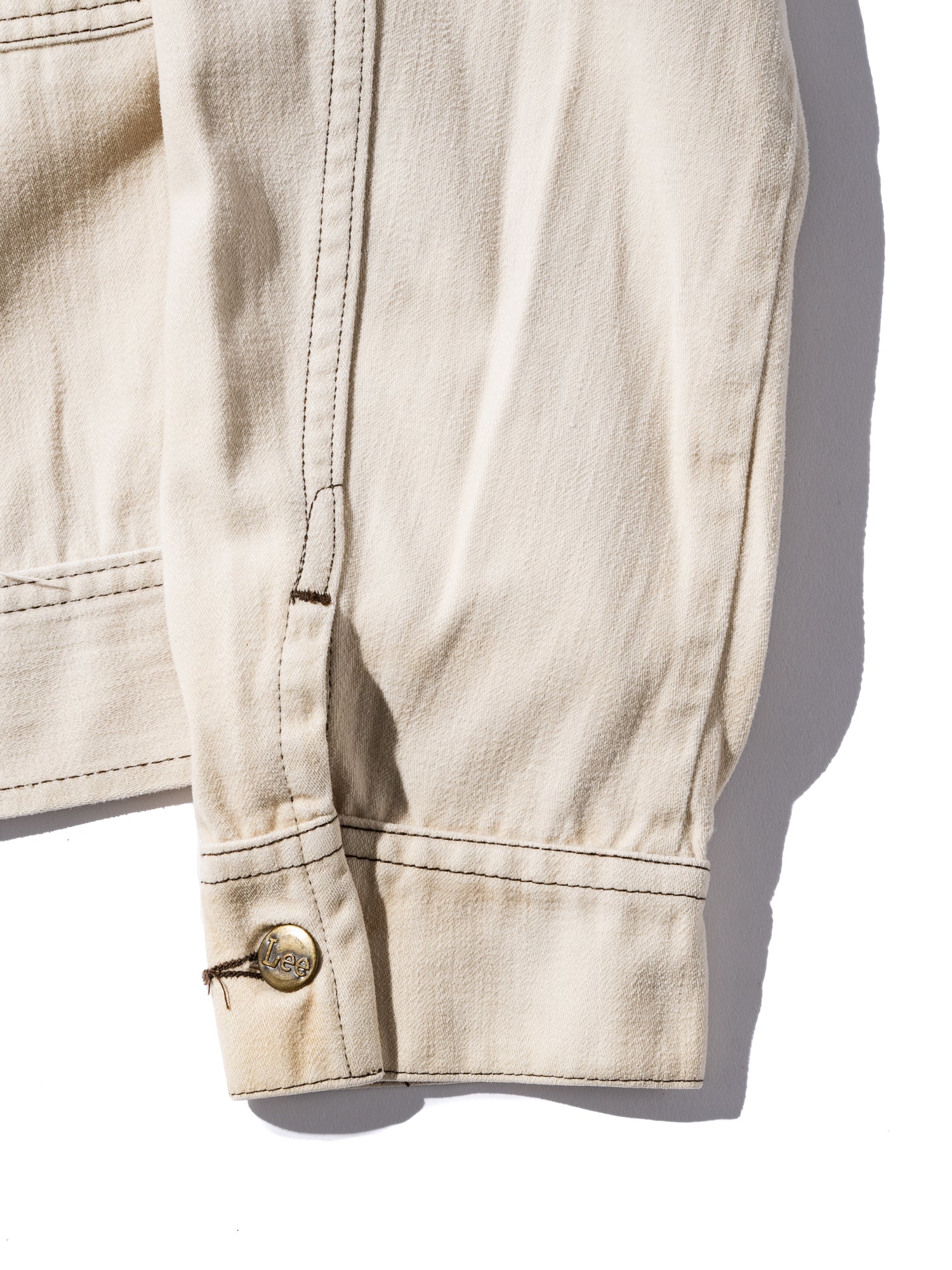 NorMo Vintage / 70's "LEE" PEACHSKIN JK BEG SIZE L-R MADE INUSA