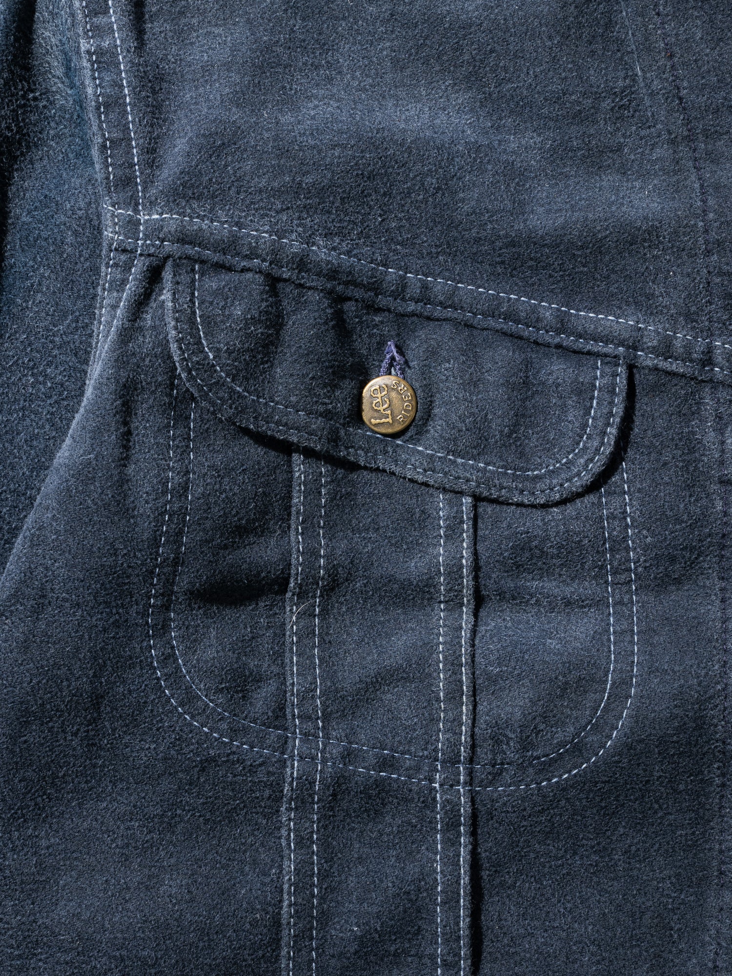 NorMo Vintage / 70's "LEE" RIDERS COTTON SUEDE JK NVY
