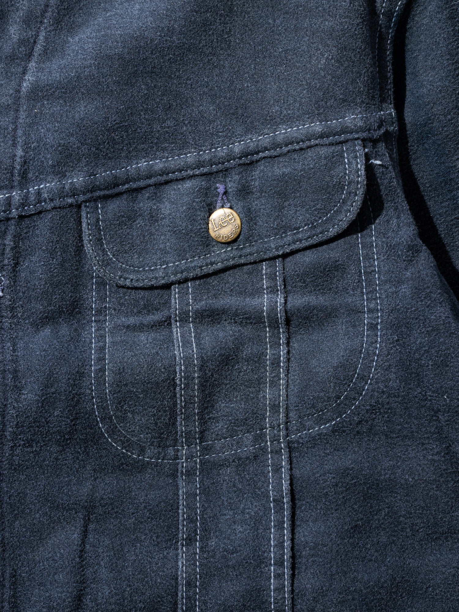 NorMo Vintage / 70's "LEE" RIDERS COTTON SUEDE JK NVY