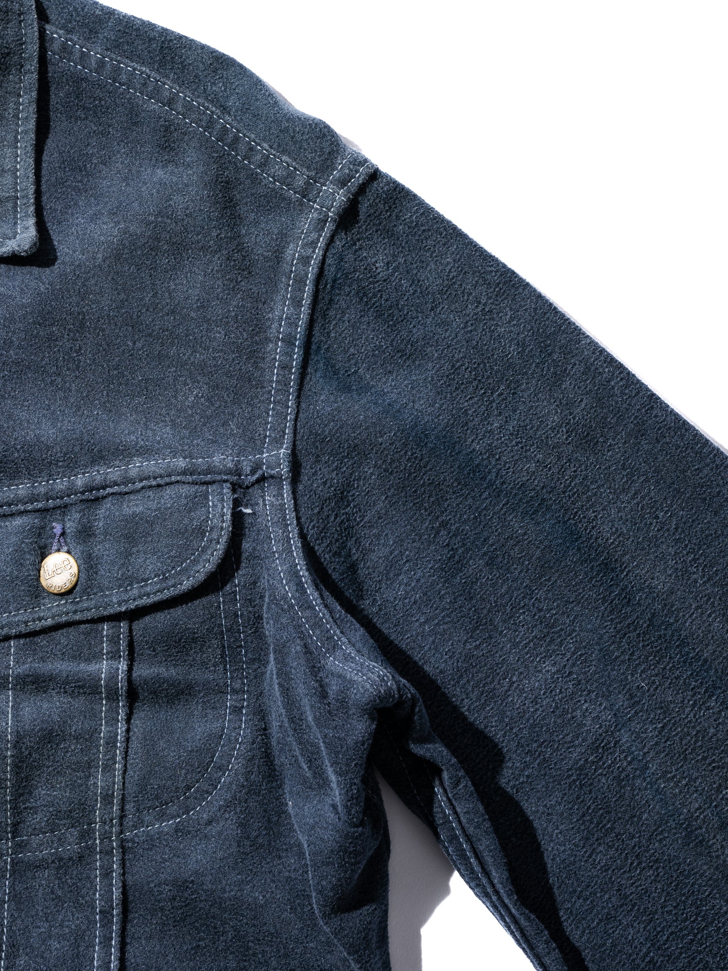NorMo Vintage / 70's "LEE" RIDERS COTTON SUEDE JK NVY