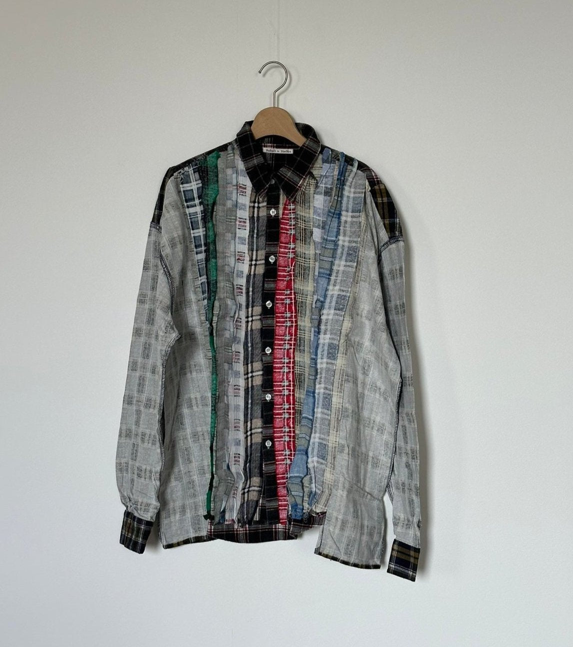 Needles / I.O.Flannel Shirt ->Ribbon Wide Shirt