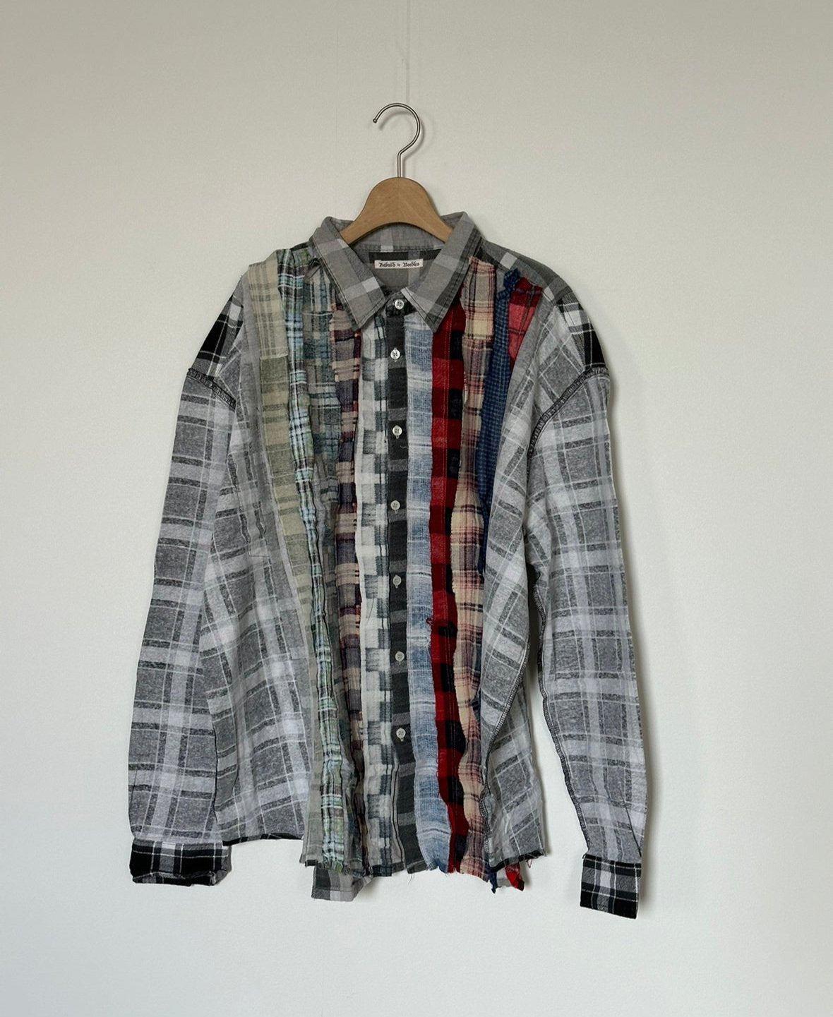 Needles / I.O.Flannel Shirt ->Ribbon Wide Shirt