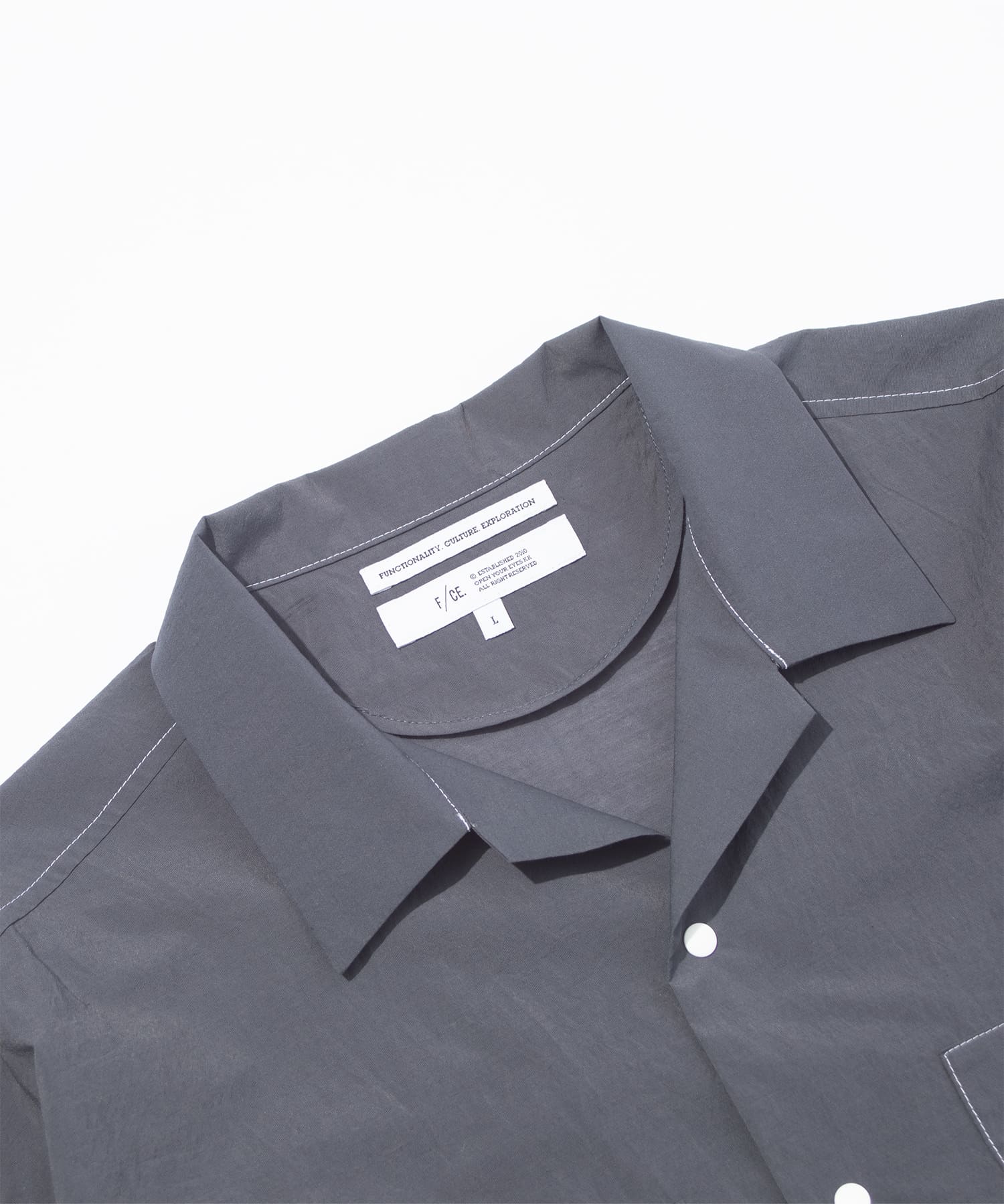F/CE. / LIGHT WEIGHT OPEN COLLAR SHIRT