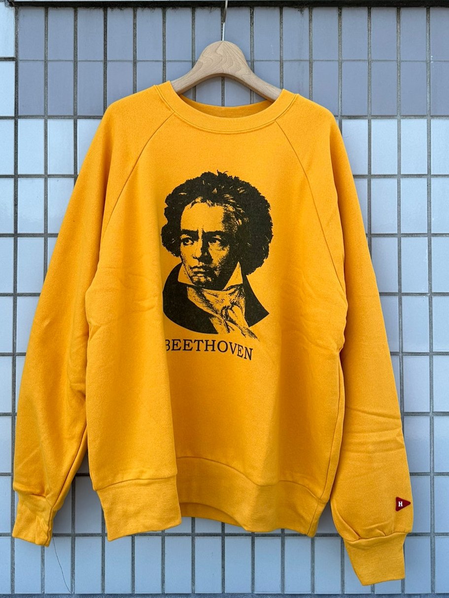 Healthknit / Classic sweat crew L/S Beethoven print