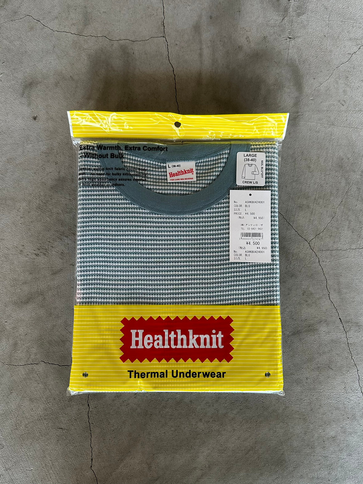 Healthknit / Batic waffle crewneck L/S