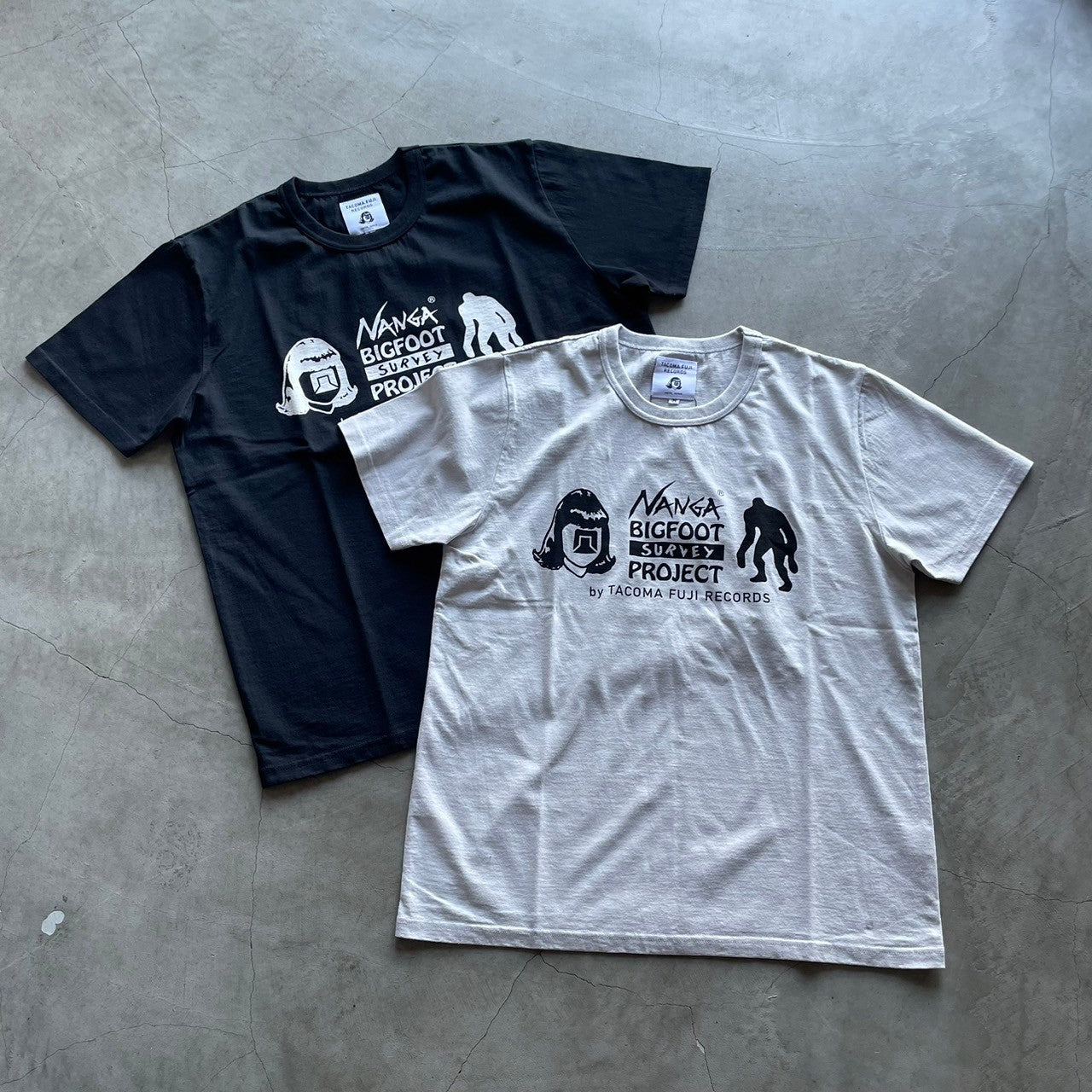 NANGA / NANGA x TACOMA FUJI RECORDS BIGFOOT SURVEY PROJECT LOGO TEE