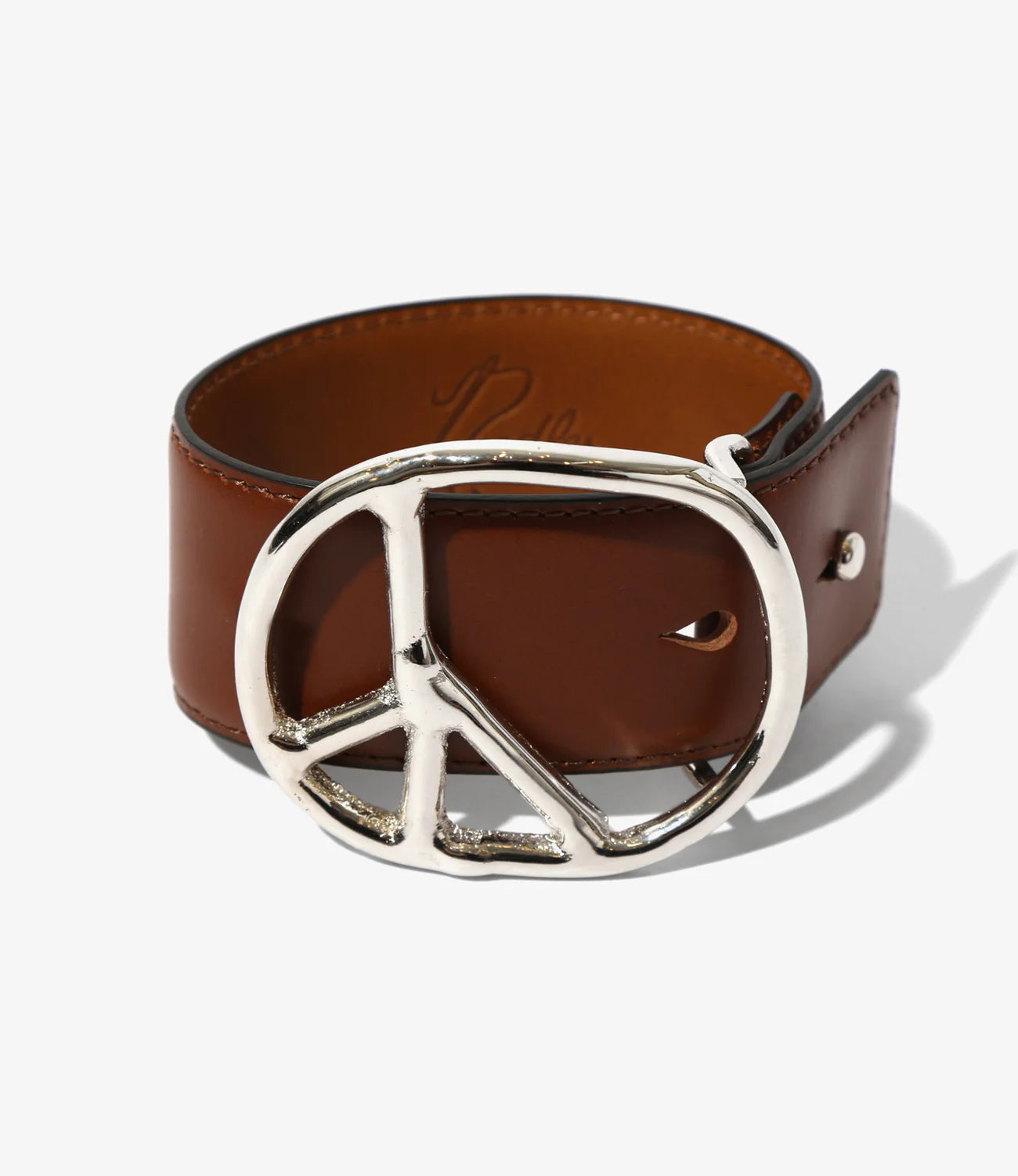 Needles / Peace Buckle Bracelet - Steer Lthr