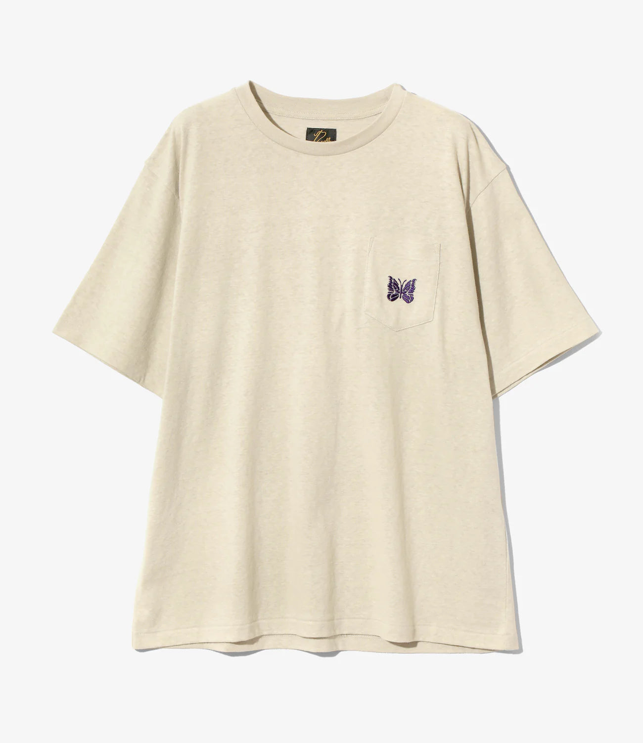 Needles / S/S Papillon Emb. Pocket Tee - Cotton Jersey