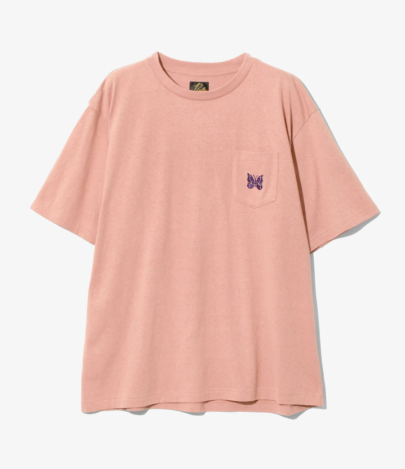 Needles / S/S Papillon Emb. Pocket Tee - Cotton Jersey