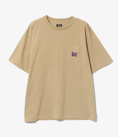 Needles / S/S Papillon Emb. Pocket Tee - Cotton Jersey