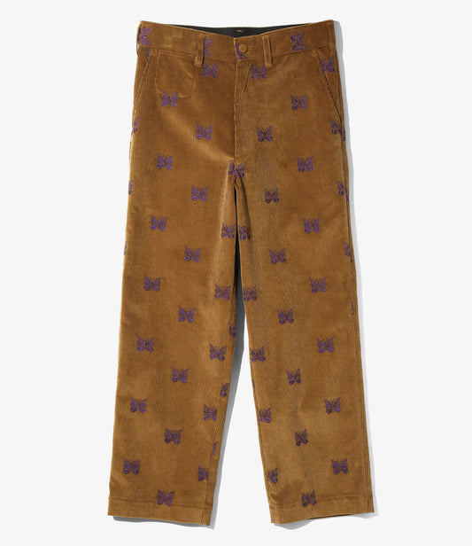 Needles / Straight Trouser-Papillon Emb. Corduroy