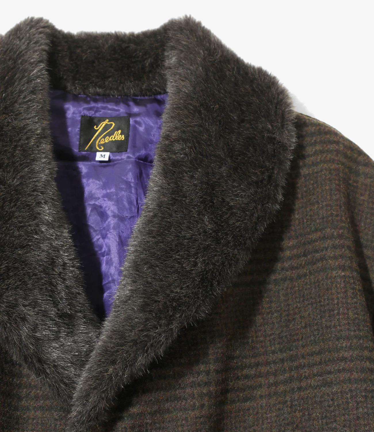 Needles / Shawl Collar Coat - Wool Glen Plaid