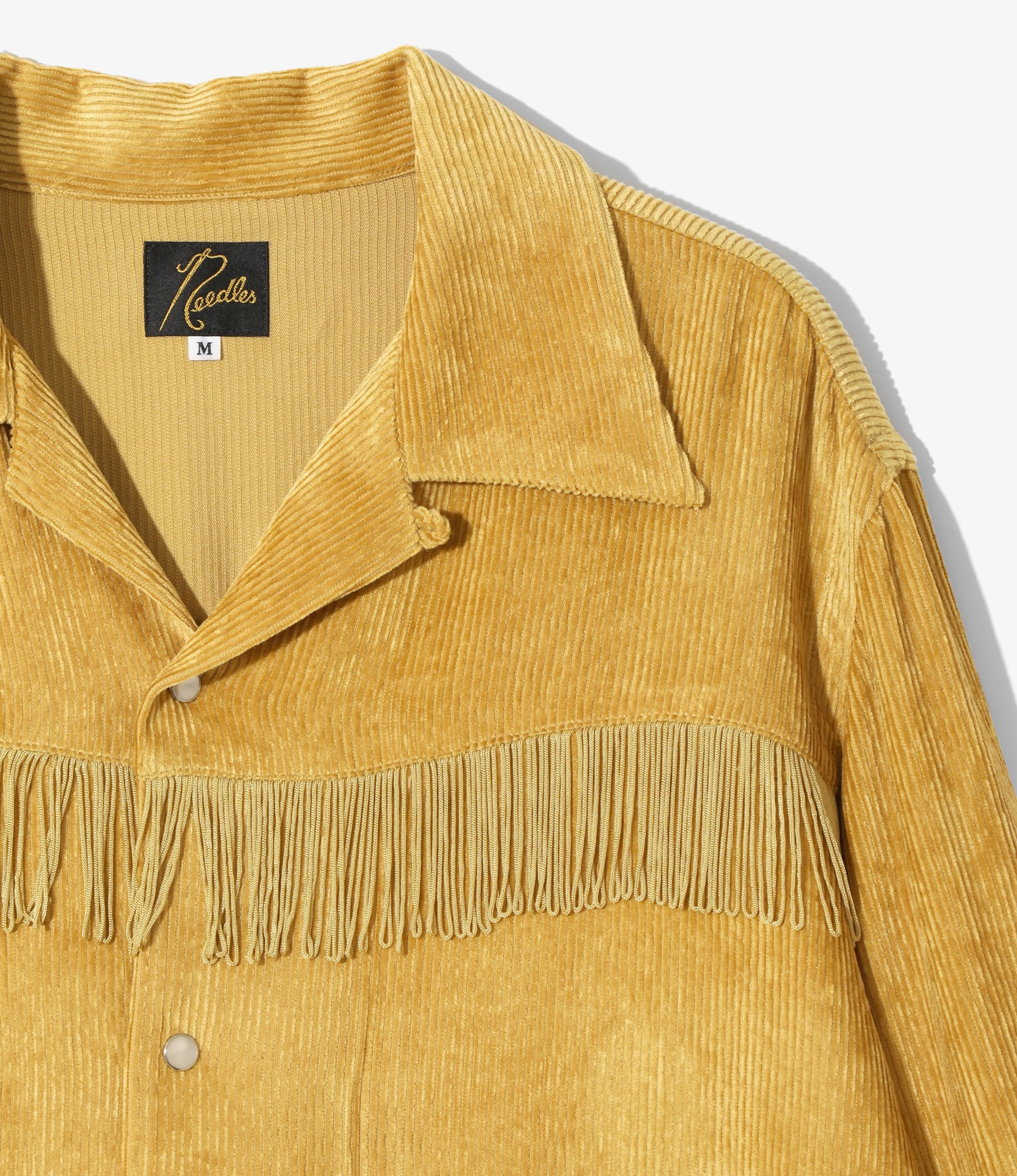 Needles / Fringe Open Collar Shirt-Rayon Corduroy