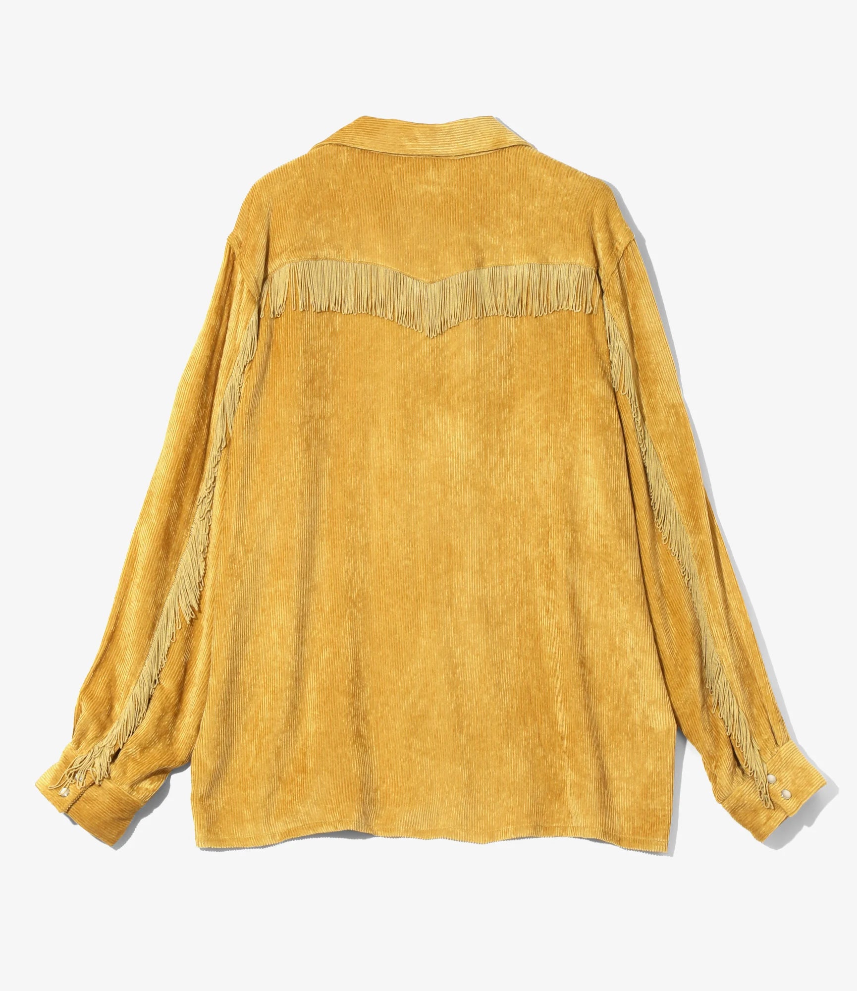 Needles / Fringe Open Collar Shirt-Rayon Corduroy