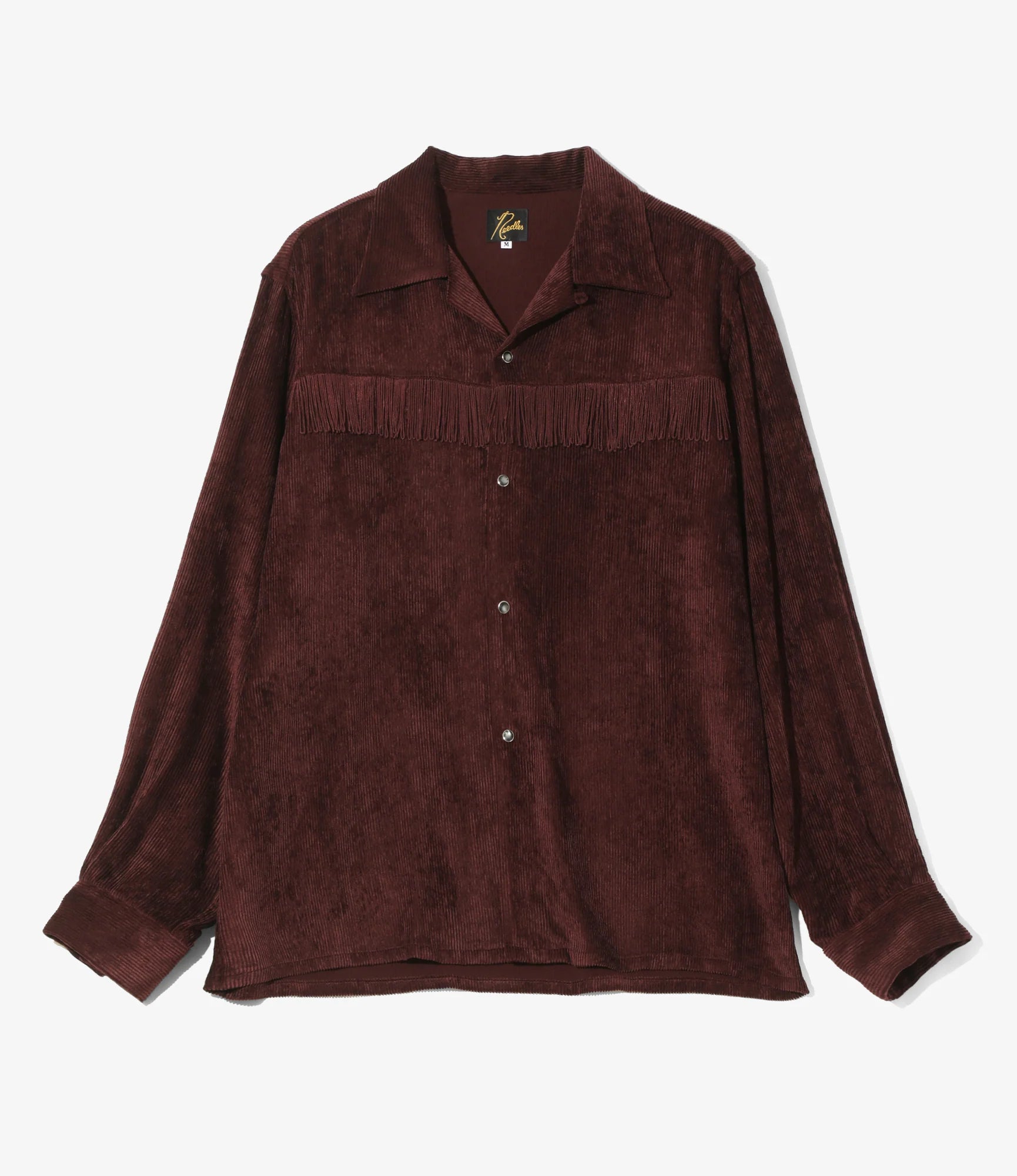 Needles / Fringe Open Collar Shirt-Rayon Corduroy