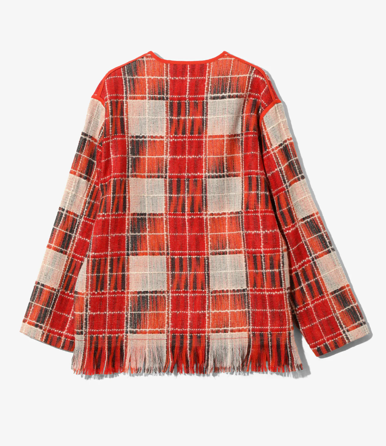 Needles / Fringe Cardigan-Wool Plaid