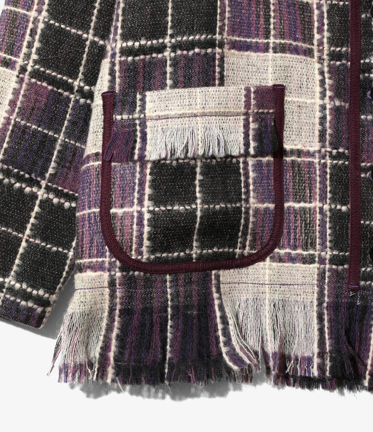 Needles / Fringe Cardigan-Wool Plaid