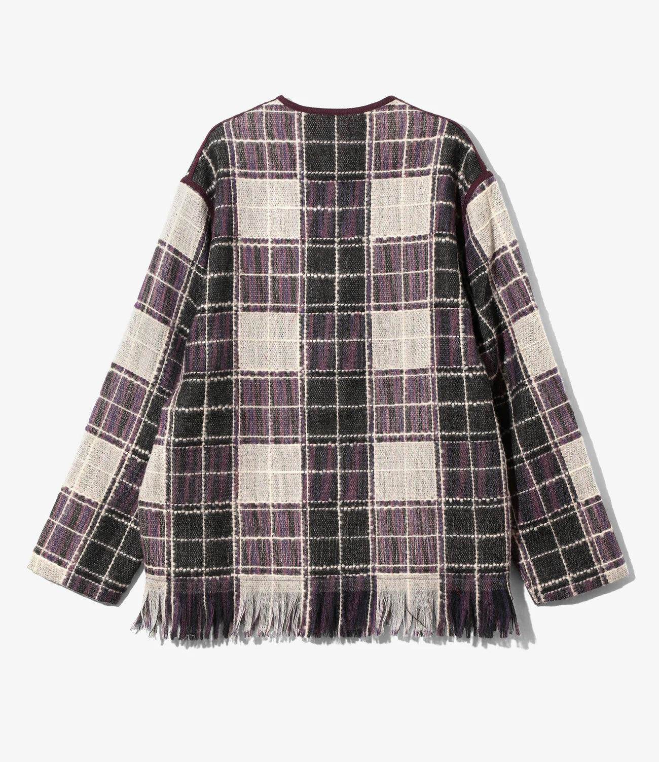 Needles / Fringe Cardigan-Wool Plaid
