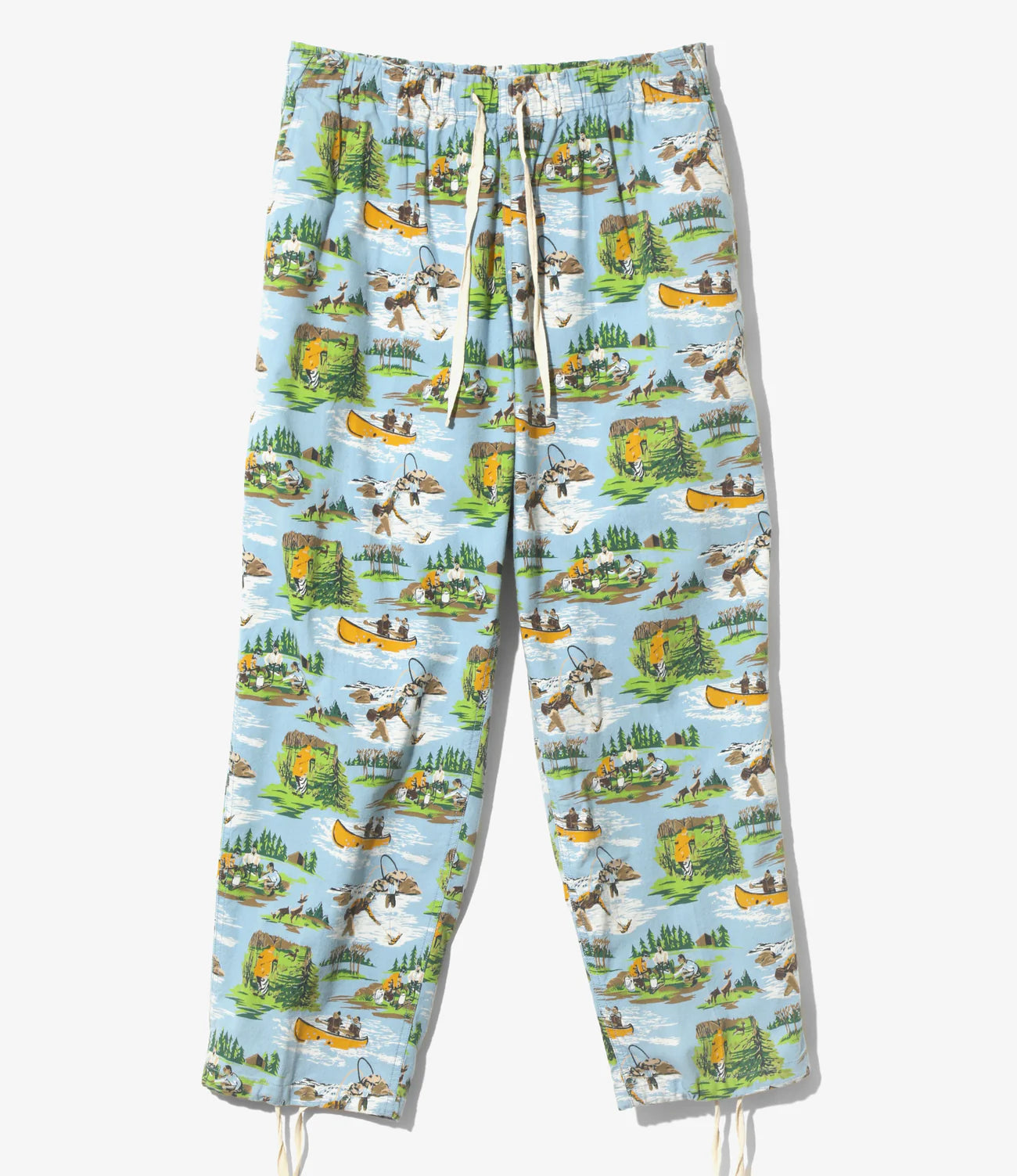 South2west8 / String Cuff Balloon Pant-Flannel Print