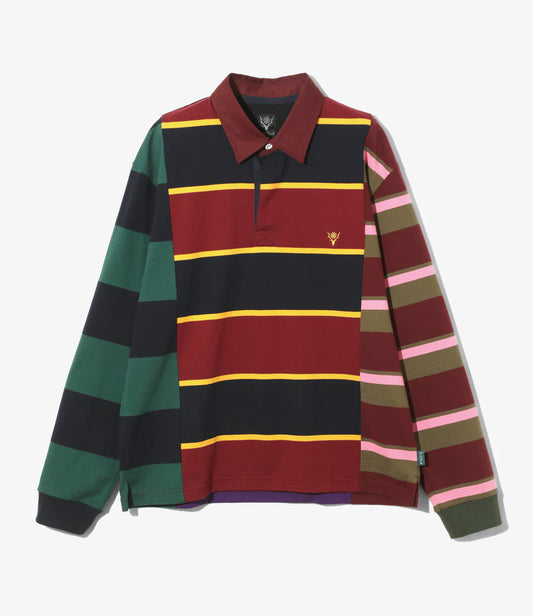 South2west8 / Rugger Shirt - Cotton Plainstitch / Crazy Pattern A