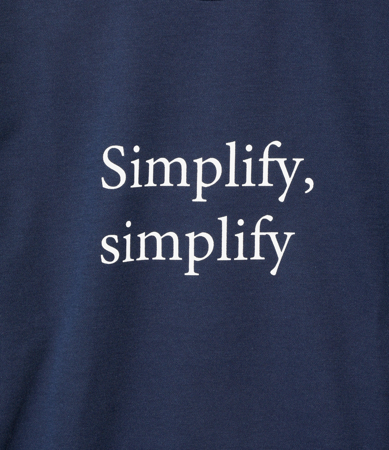 South2west8 / L/S Crew Neck Tee - Simplify, simplify