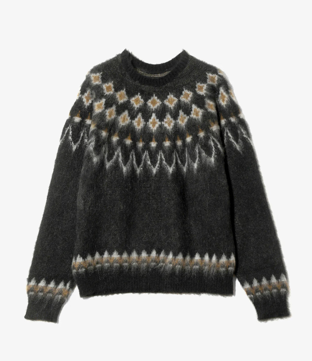 South2west8 / Mohair Crew Neck Sweater - Nordic Skull – NorMo