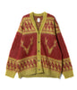 South2west8 / Mohair V Neck Cardigan Sweater - Nordic Skull